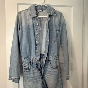 Zara Light Blue Jean romper